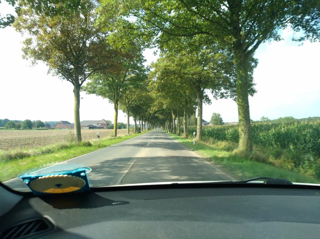 eine Landstraße am Niederrhein